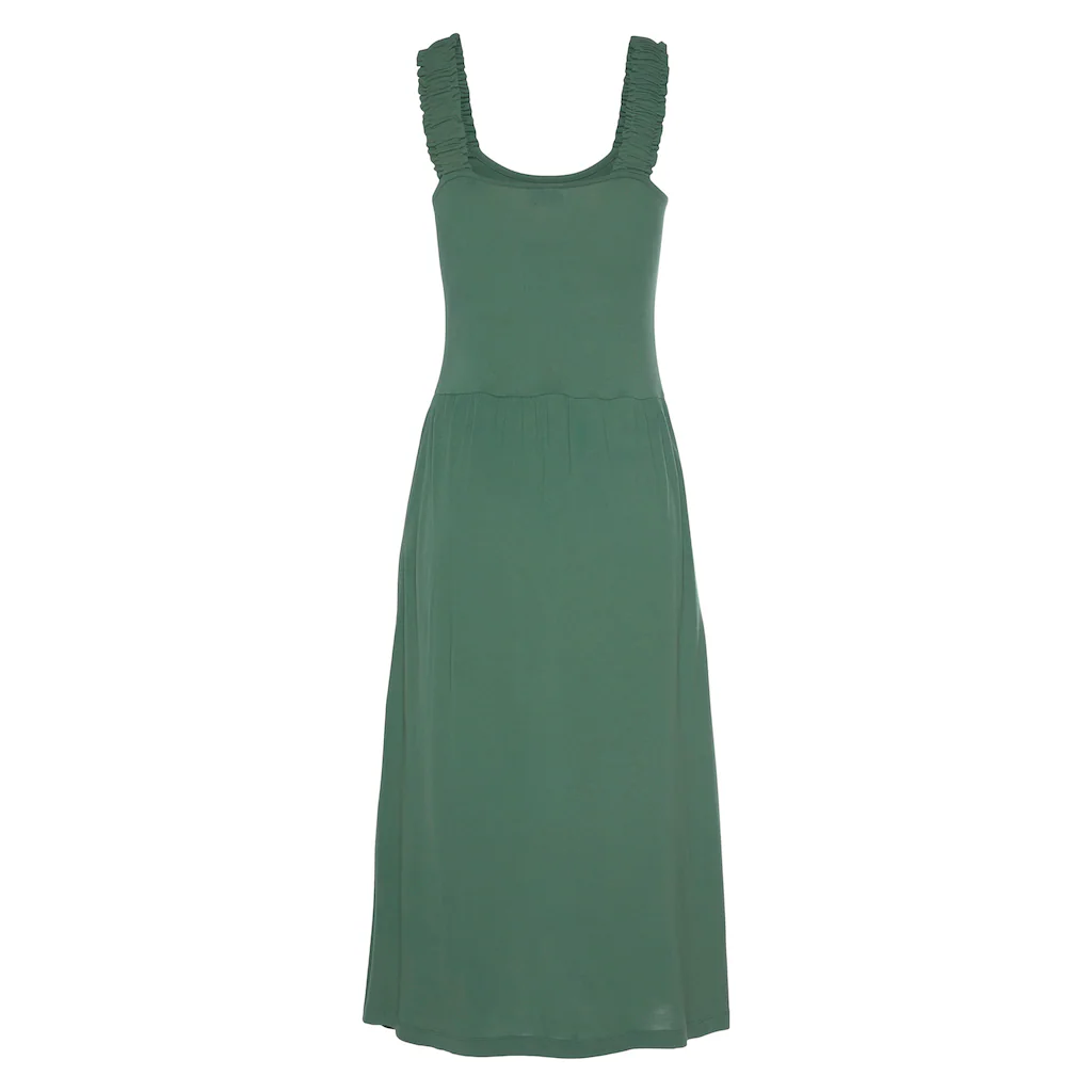 Beachtime Jerseykleid Mit Taschen Knielanges Sommerkleid Strandkleid Basic