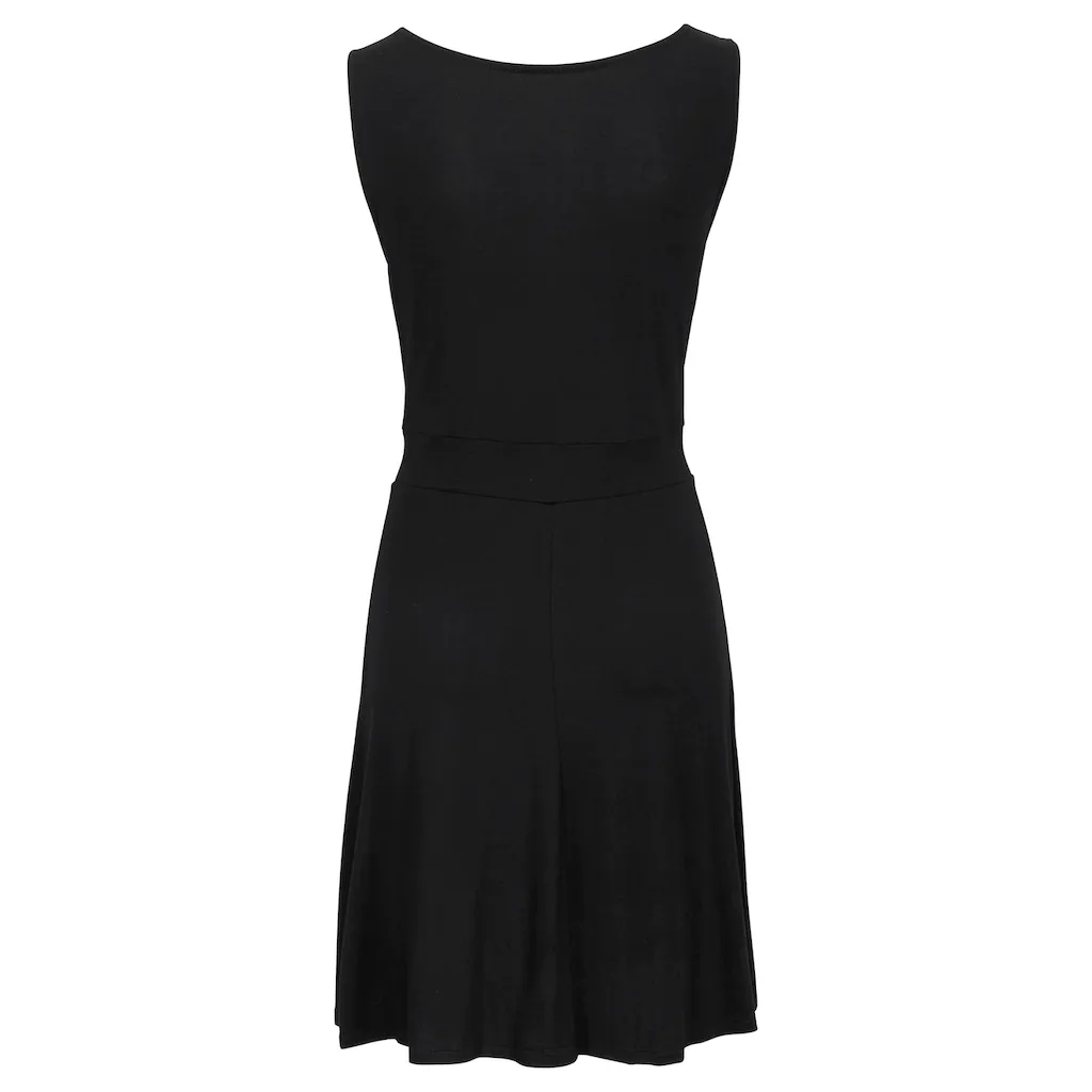 Beachtime Jerseykleid Mit Tiefem V-Ausschnitt In Wickeloptik Sommerkleid Basic