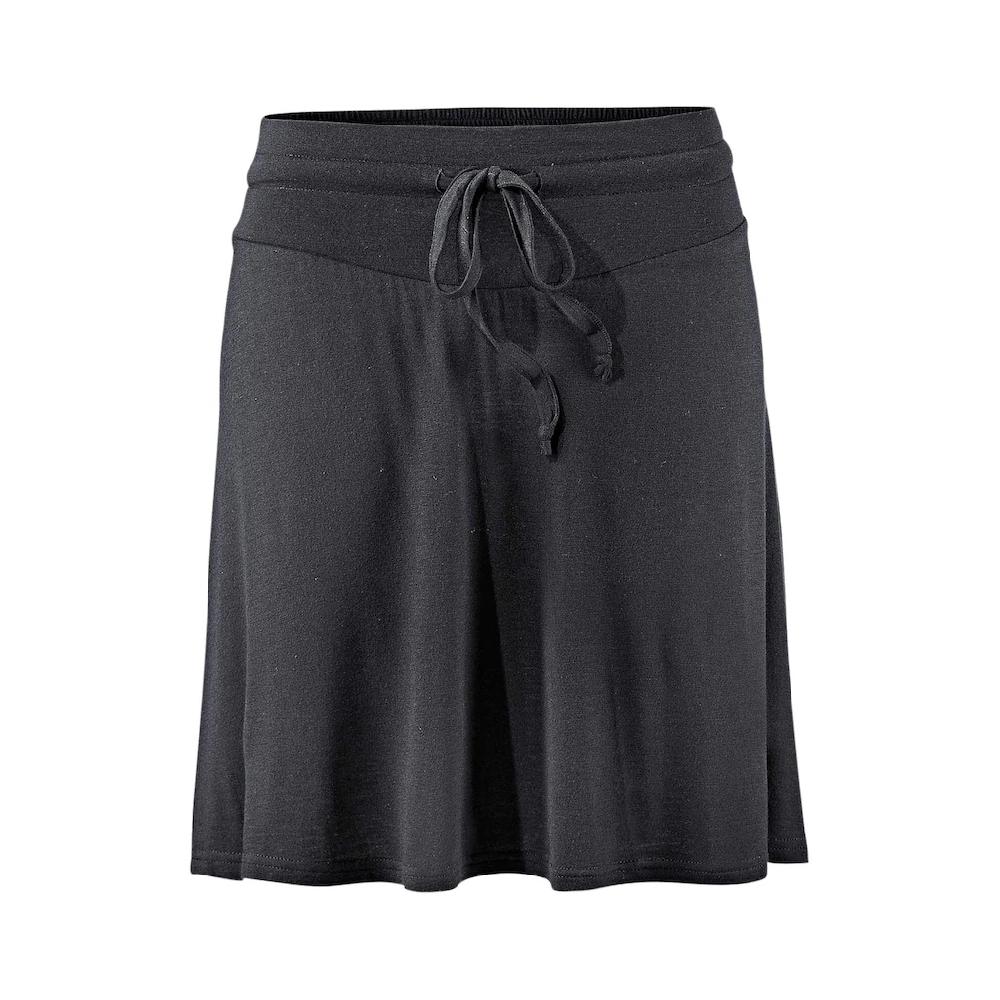 Beachtime Jerseyrock Knielang Strandrock Mit Elastischem Smokeinsatz