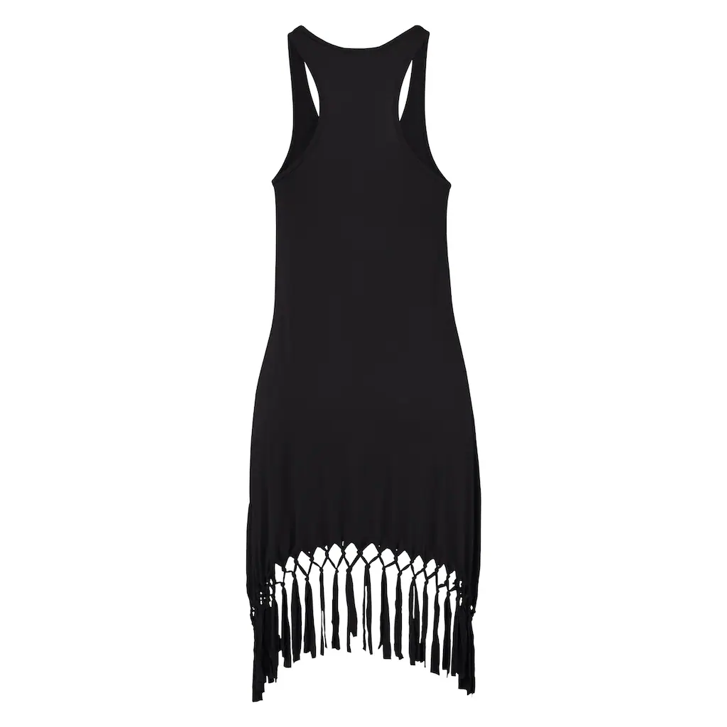 Beachtime Longshirt Mit Fransen Shirtkleid Strandkleid