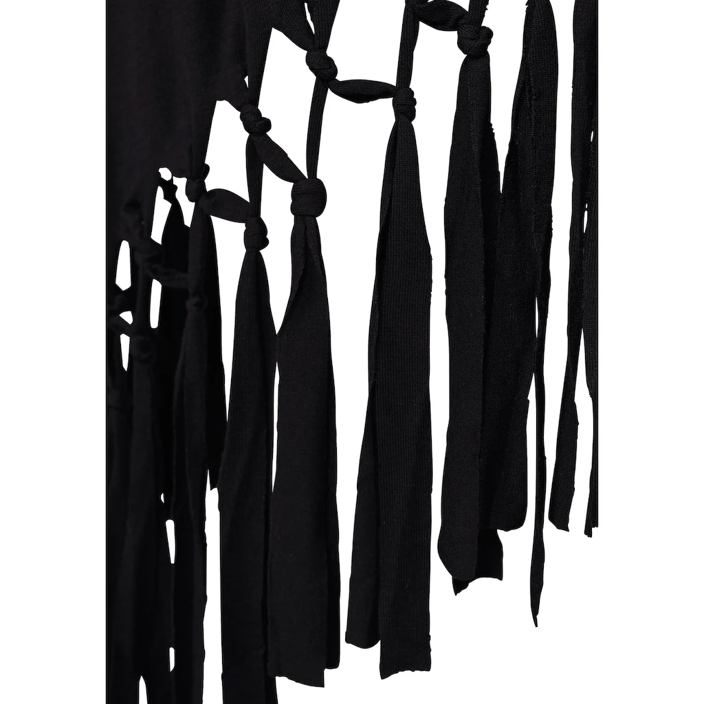 Beachtime Longshirt Mit Fransen Shirtkleid Strandkleid