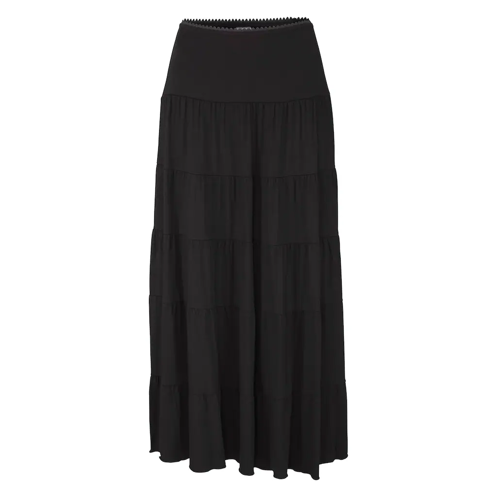 Beachtime Maxirock Mit Volants Elastischer Jerseyrock Strandrock