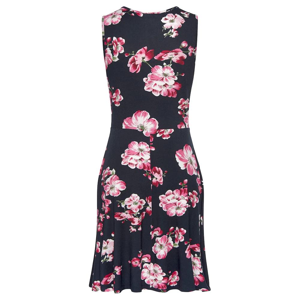 Beachtime Sommerkleid Mit Blumenprint Elastisches Jerseykleid Strandkleid