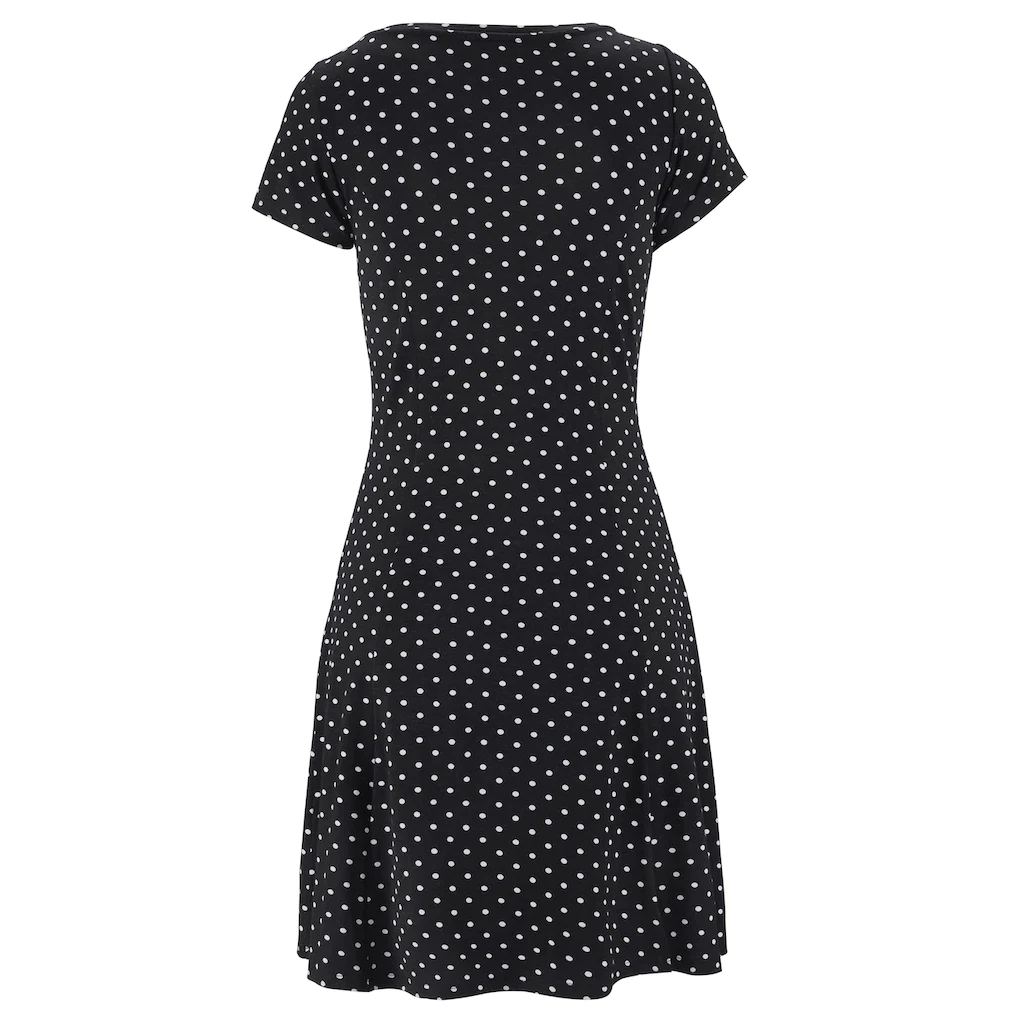 Beachtime Sommerkleid Mit Pünktchenprint Aus Jersey T-Shirtkleid Strandkleid
