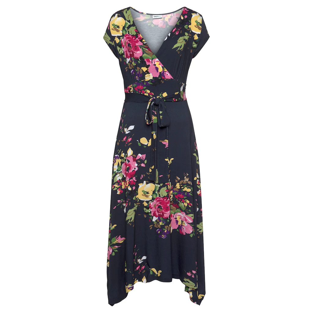 Beachtime Sommerkleid Mit Zipfelsaum Und Schleife In Der Taille Jerseykleid Strandkleid