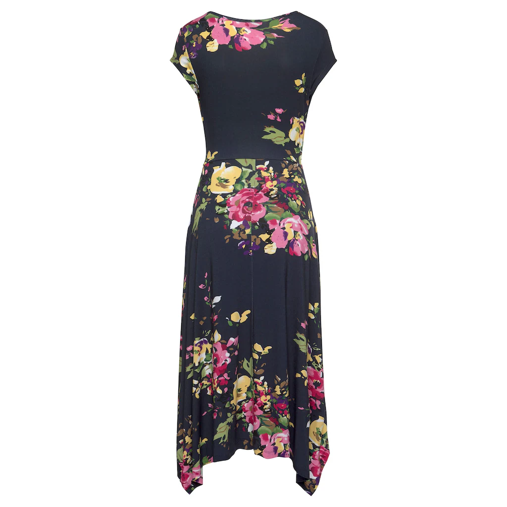 Beachtime Sommerkleid Mit Zipfelsaum Und Schleife In Der Taille Jerseykleid Strandkleid