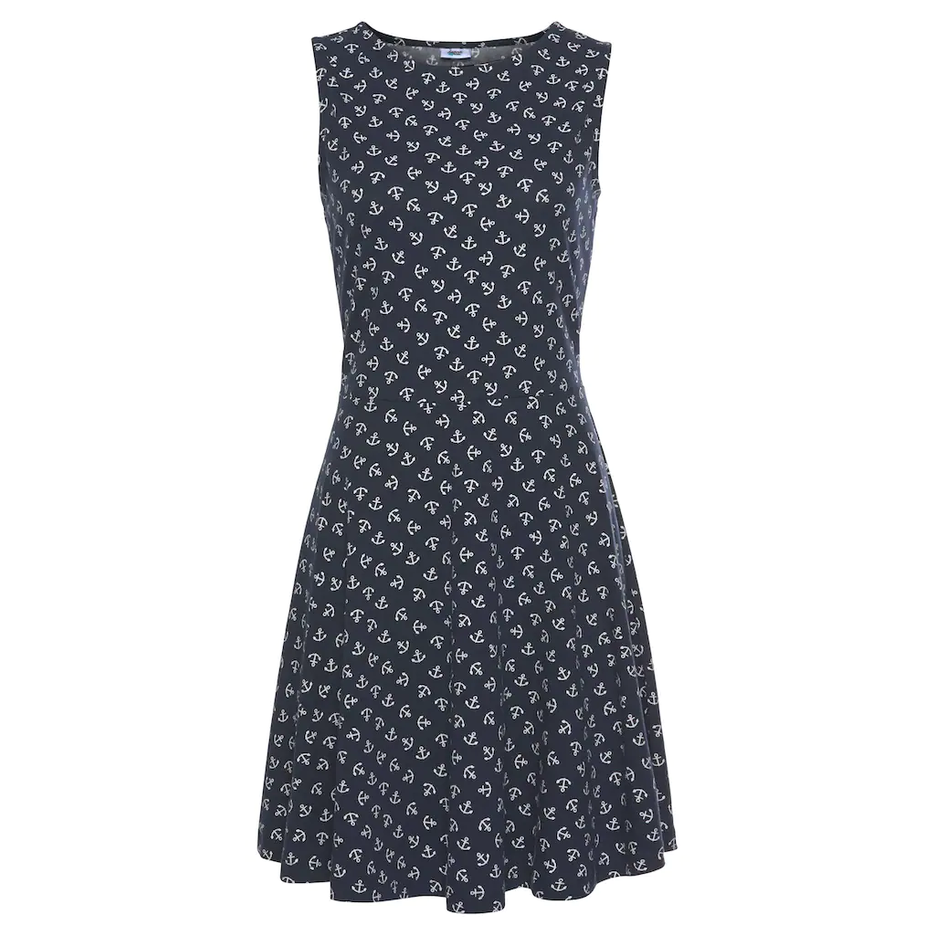 Beachtime Strandkleid Mit Ankerdruck Sommerkleid Aus Elastischer Baumwolle