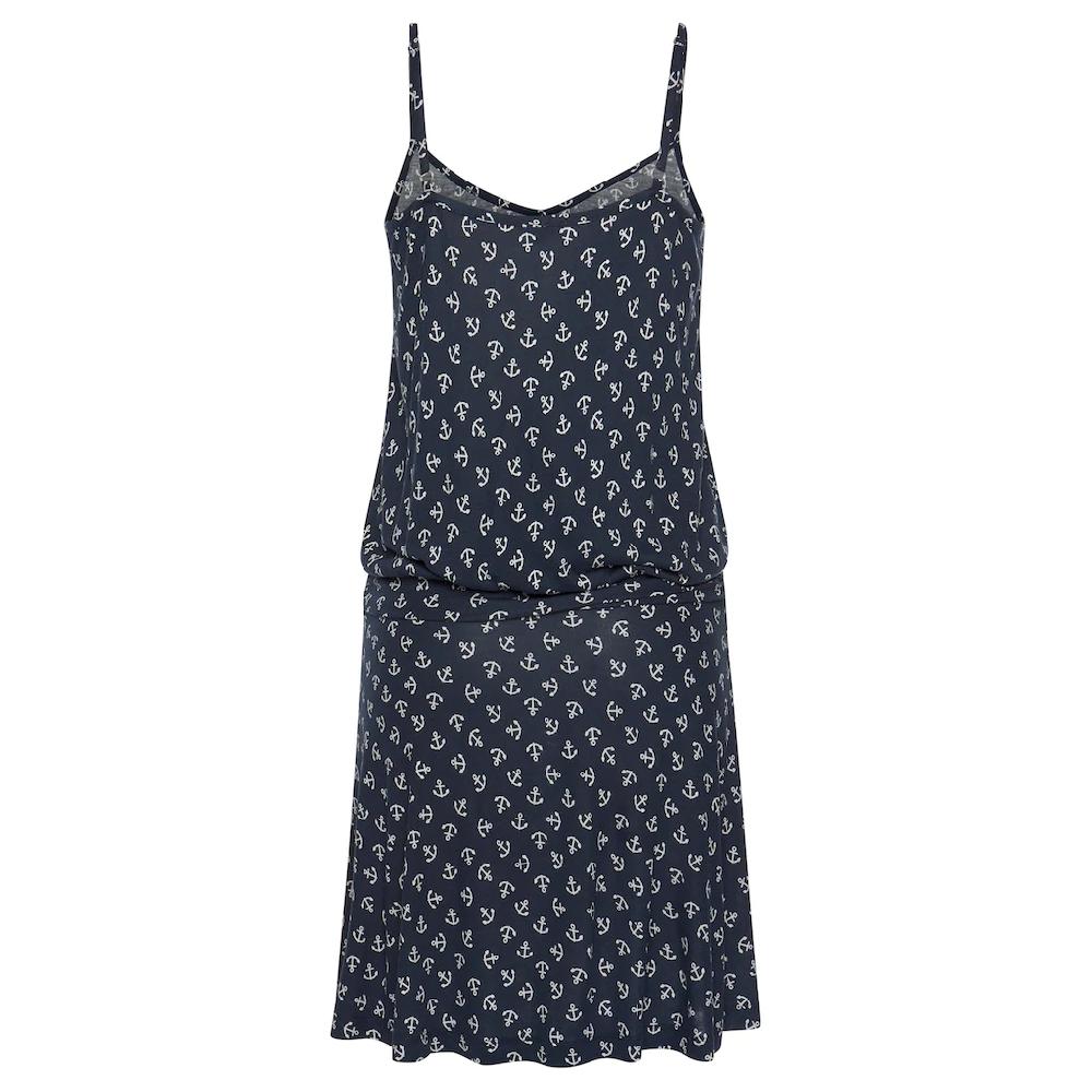 Beachtime Strandkleid Mit Ankerdruck Und Verstellbaren Trägern Sommerkleid Jerseykleid