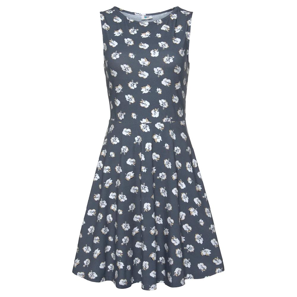 Beachtime Strandkleid Mit Blumendruck Aus Baumwolle Minikleid Sommerkleid