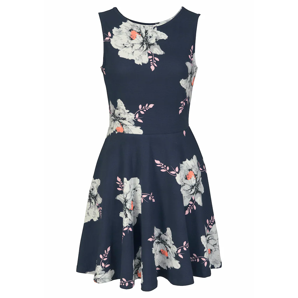 Beachtime Strandkleid Mit Blumenprint Minikleid Sommerkleid Aus Baumwolle