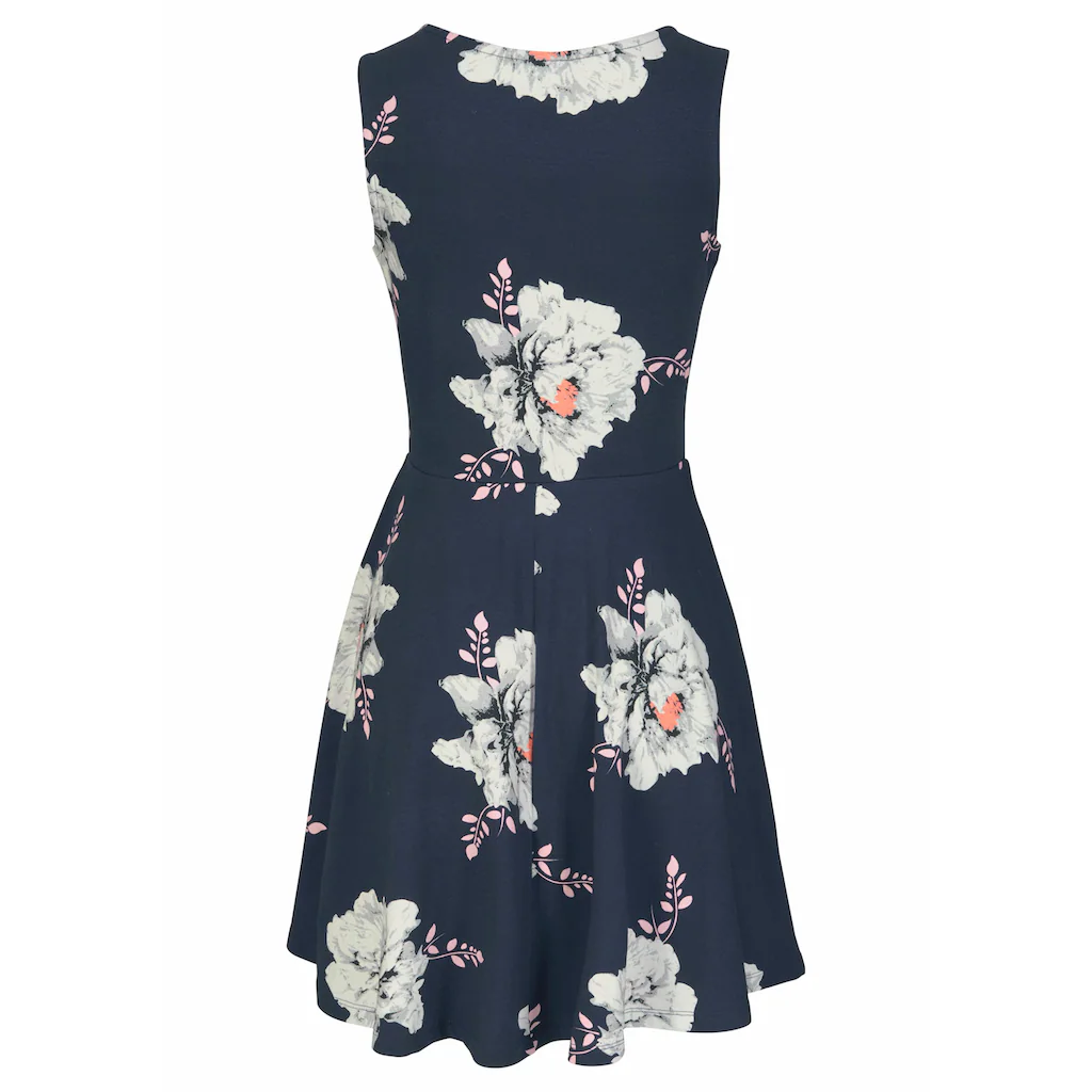 Beachtime Strandkleid Mit Blumenprint Minikleid Sommerkleid Aus Baumwolle