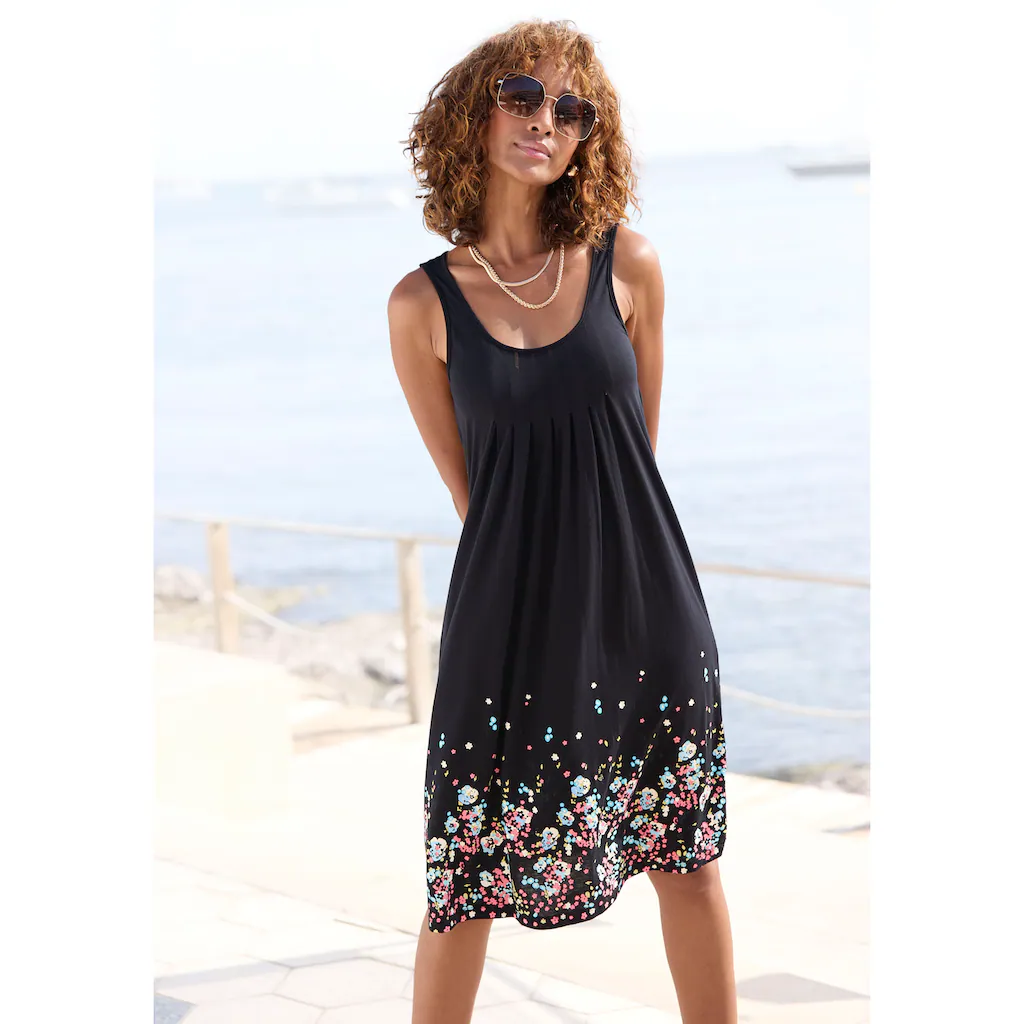 Beachtime Strandkleid mit Blumenprint Minikleid Sommerkleid Strandkleid