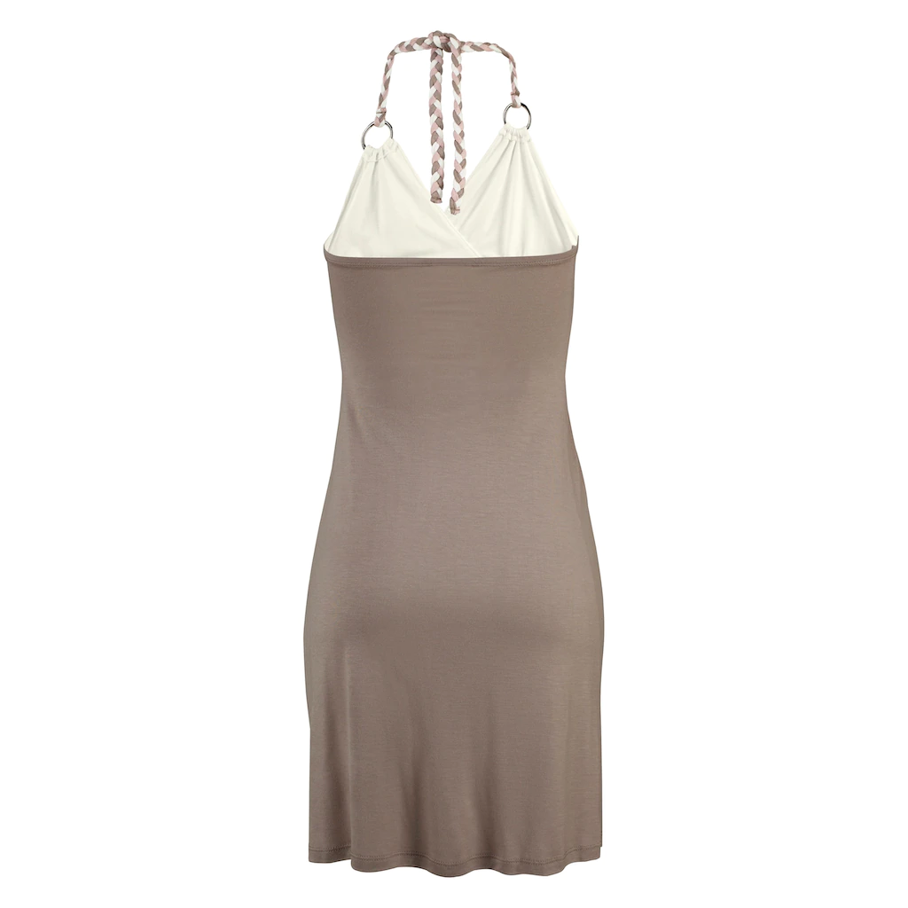 Beachtime Strandkleid Mit Color-Blocking-Optik Neckholderkleid Minikleid