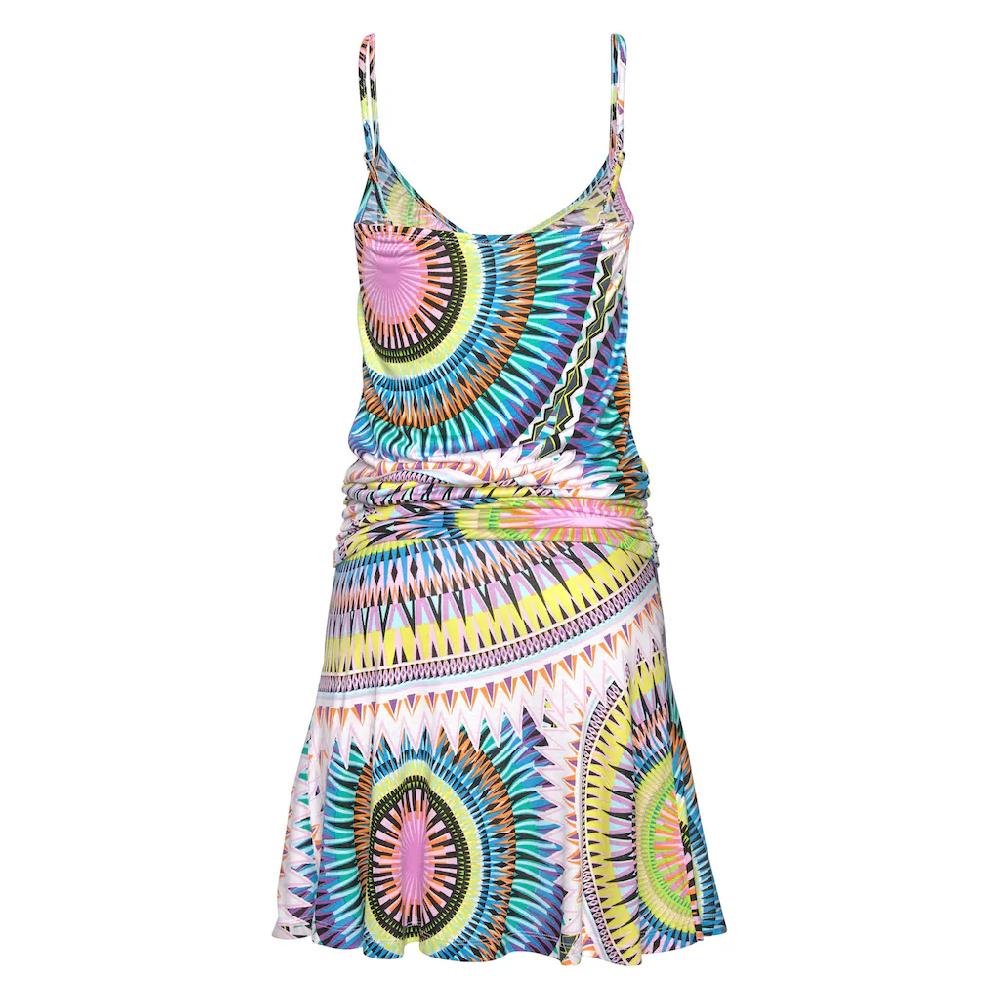 Beachtime Strandkleid Mit Grafischem Print Im Ethno-Stil Kurzes Sommerkleid