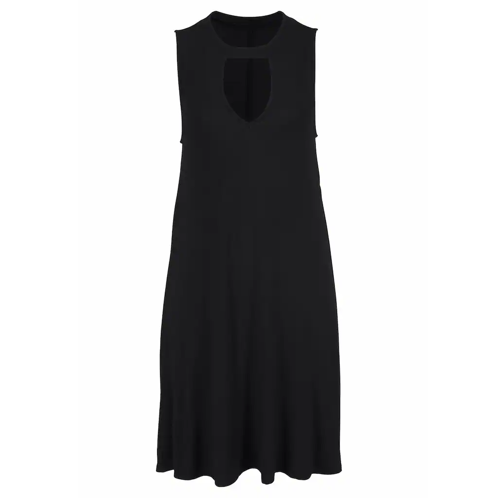 Beachtime Strandkleid Mit Modischem Ausschnitt Und Taschen Elegantes Sommerkleid Basic