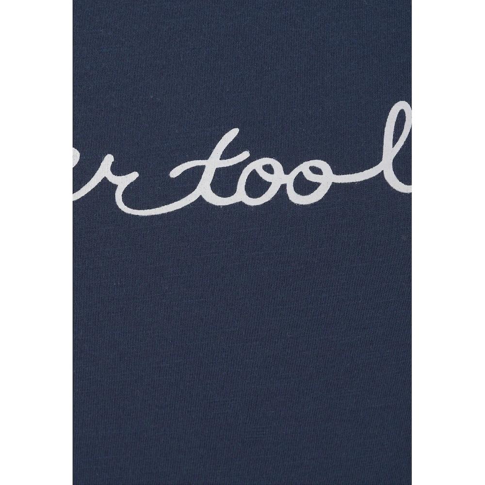 Beachtime T-Shirt »mit Frontdruck "Never Too Late"« Aus Weicher Baumwoll-Qualität