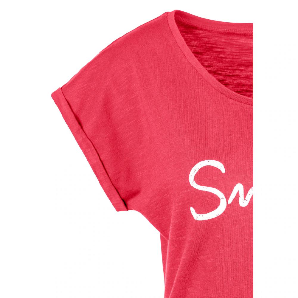 Beachtime T-Shirt »mit Frontdruck "Smile"« Aus Weicher Baumwoll-Qualität