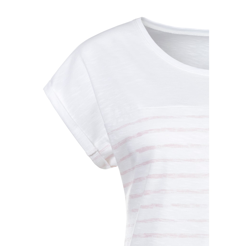Beachtime T-Shirt »mit Streifendesign« Aus Weicher Baumwoll-Qualität