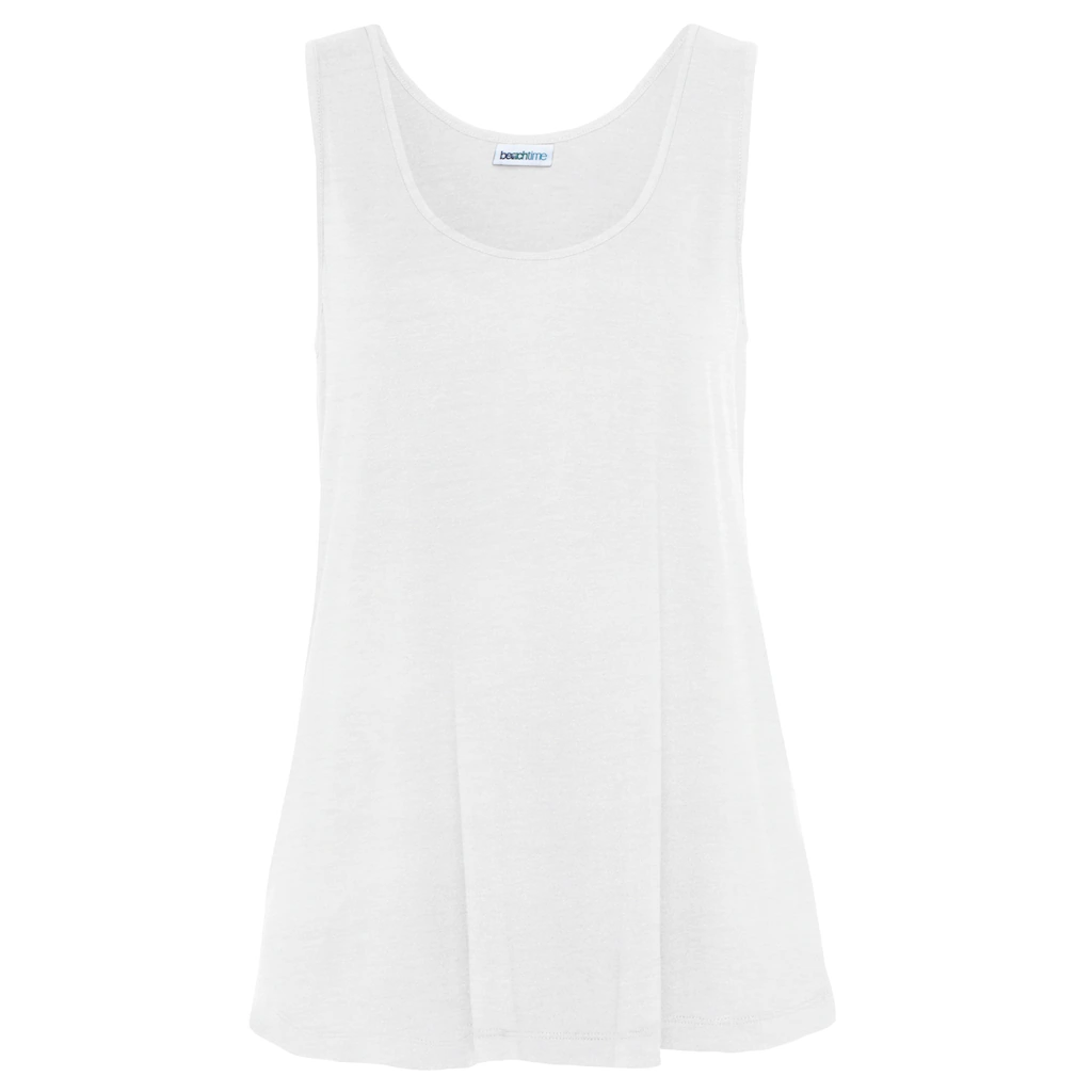 Beachtime Tanktop (2er-Pack) Mit Blumendruck Lockere Sommertops Aus Jersey
