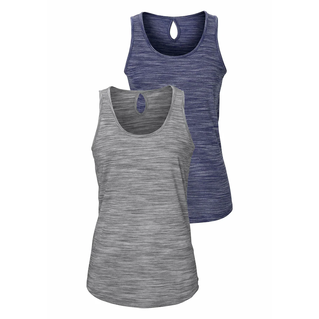 Beachtime Tanktop »mit Struktureffekt« (2er-Pack) aus pflegeleichter Qualität