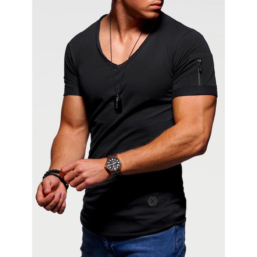 Behype T-Shirt »KANE« Mit Modernem V-Ausschnitt ▷ Kaufen
