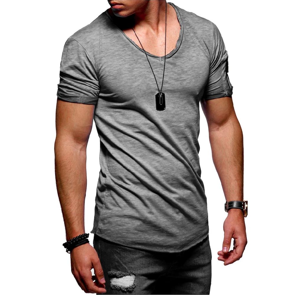 Behype T-Shirt »MERTY« Mit V-Ausschnitt Und Armtasche ▷ Bestellen
