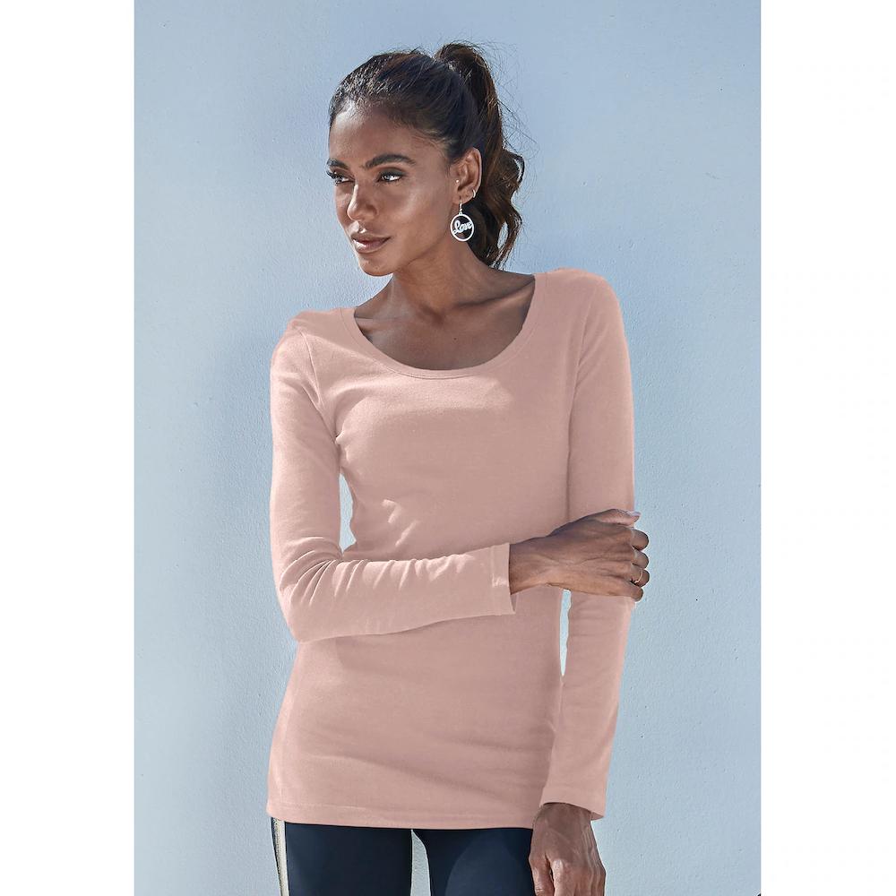 Bench. Langarmshirt »aus Feiner Rippware« (2er-Pack) Aus Weicher Baumwoll-Qualität