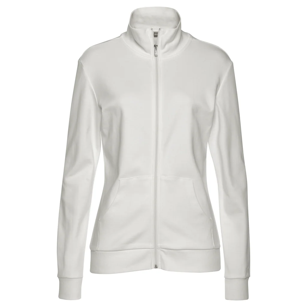 Bench. Loungewear Sweatjacke Mit Glänzender Logostickerei Am Stehkragen Loungeanzug