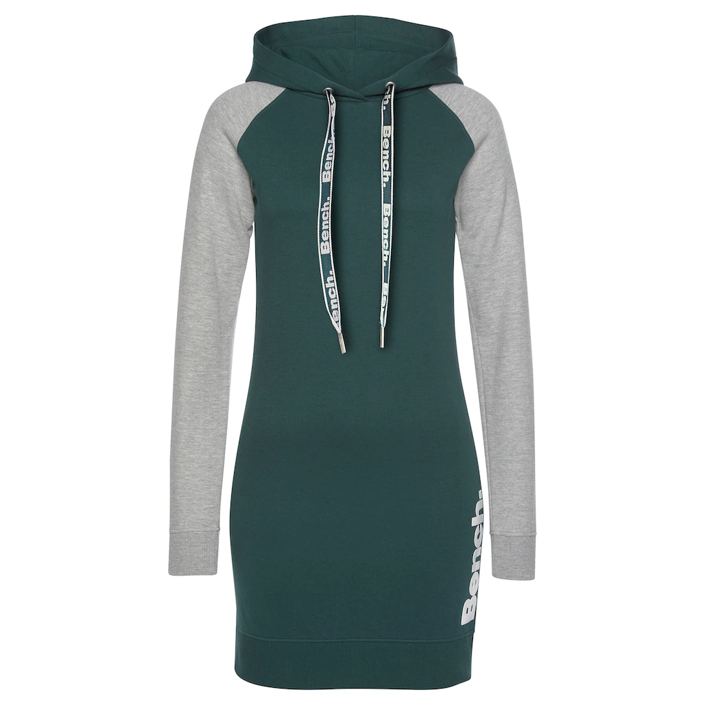 Bench. Loungewear Sweatkleid Mit Kapuze Und Farblich Abgesetzten Ärmeln