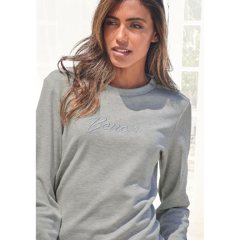 Bench. Loungewear Sweatshirt mit Logostickerei Loungewear