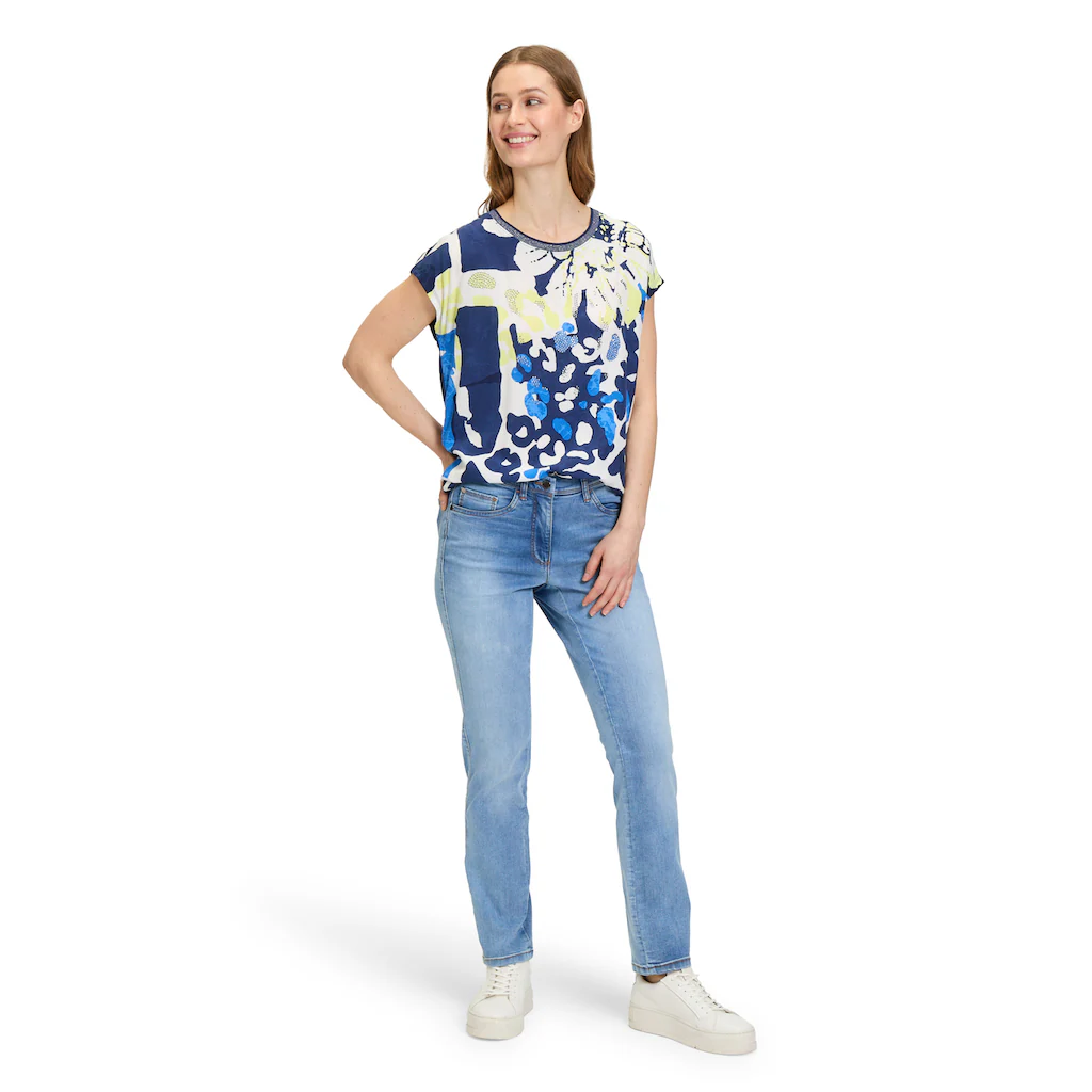 Betty Barclay Kurzarmshirt »Betty Barclay Blusenshirt Mit Aufdruck« (1 Tlg.) Glitzersteine