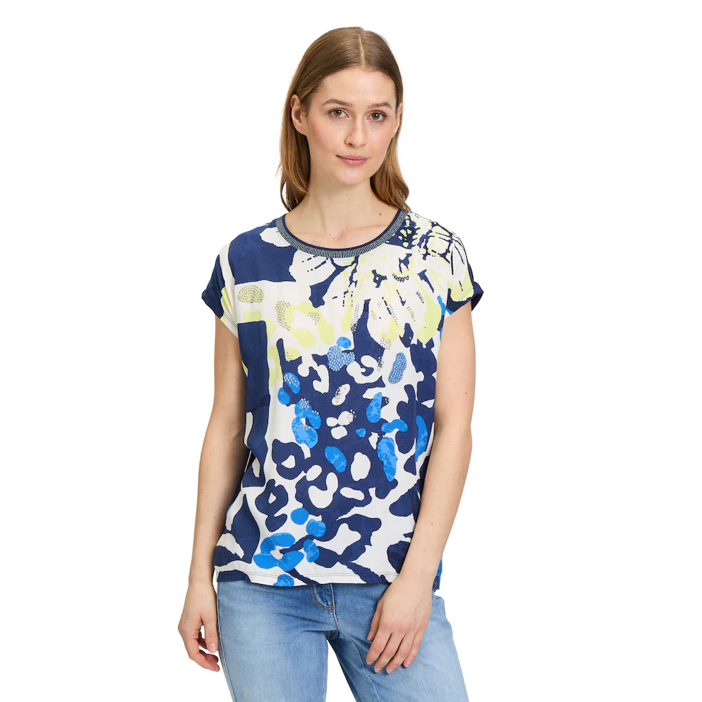 Betty Barclay Kurzarmshirt »Betty Barclay Blusenshirt mit Aufdruck« (1 tlg.) Glitzersteine