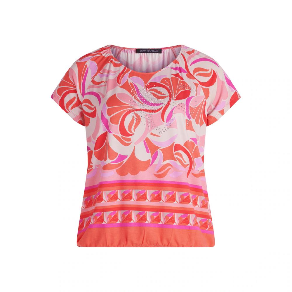 Betty Barclay Kurzarmshirt »Betty Barclay Printshirt Mit Gummizug« (1 Tlg.) Strass