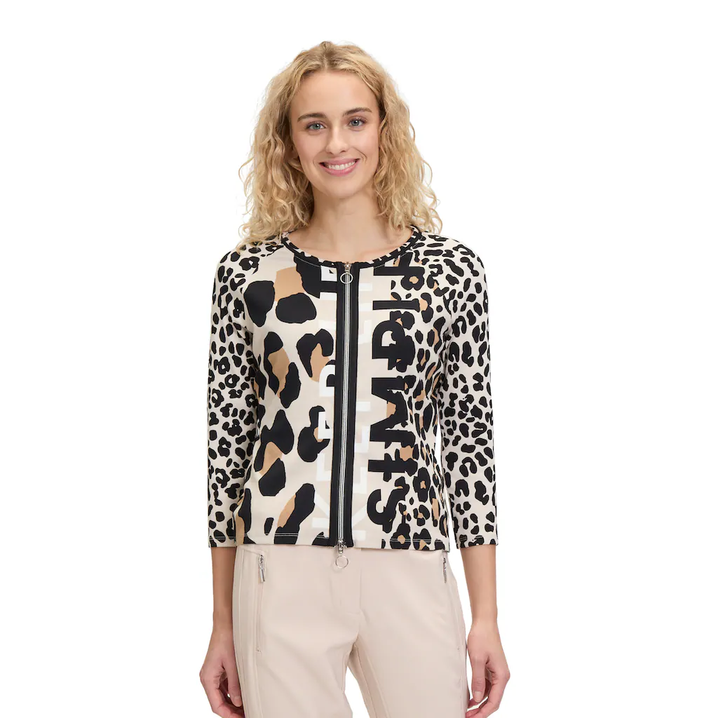Betty Barclay Shirtjacke »Betty Barclay Shirtjacke mit Rippenstruktur« (1 tlg.) Druck