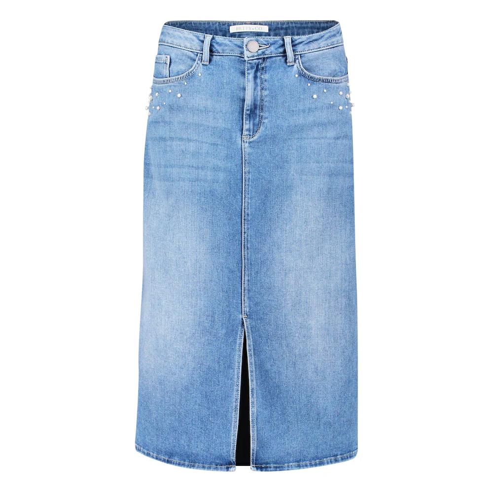 Betty&Co Midirock »Betty & Co Jeansrock Mit Waschung« Form