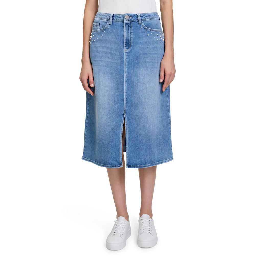 Betty&Co Midirock »Betty & Co Jeansrock mit Waschung« Form