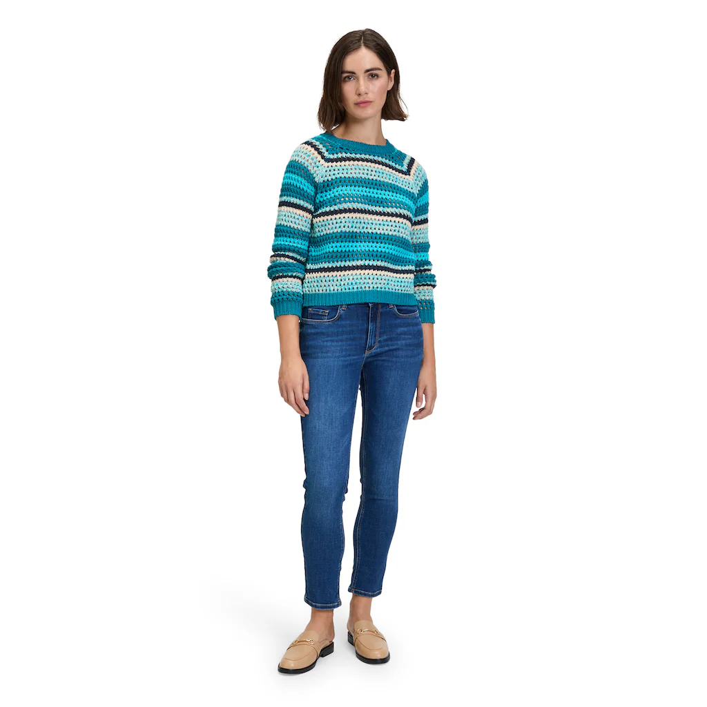 Betty&Co Strickpullover »Betty & Co Lochstrick-Pullover Mit Rippbündchen« (1 Tlg.) Struktur