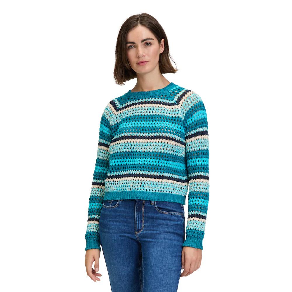 Betty&Co Strickpullover »Betty & Co Lochstrick-Pullover mit Rippbündchen« (1 tlg.) Struktur