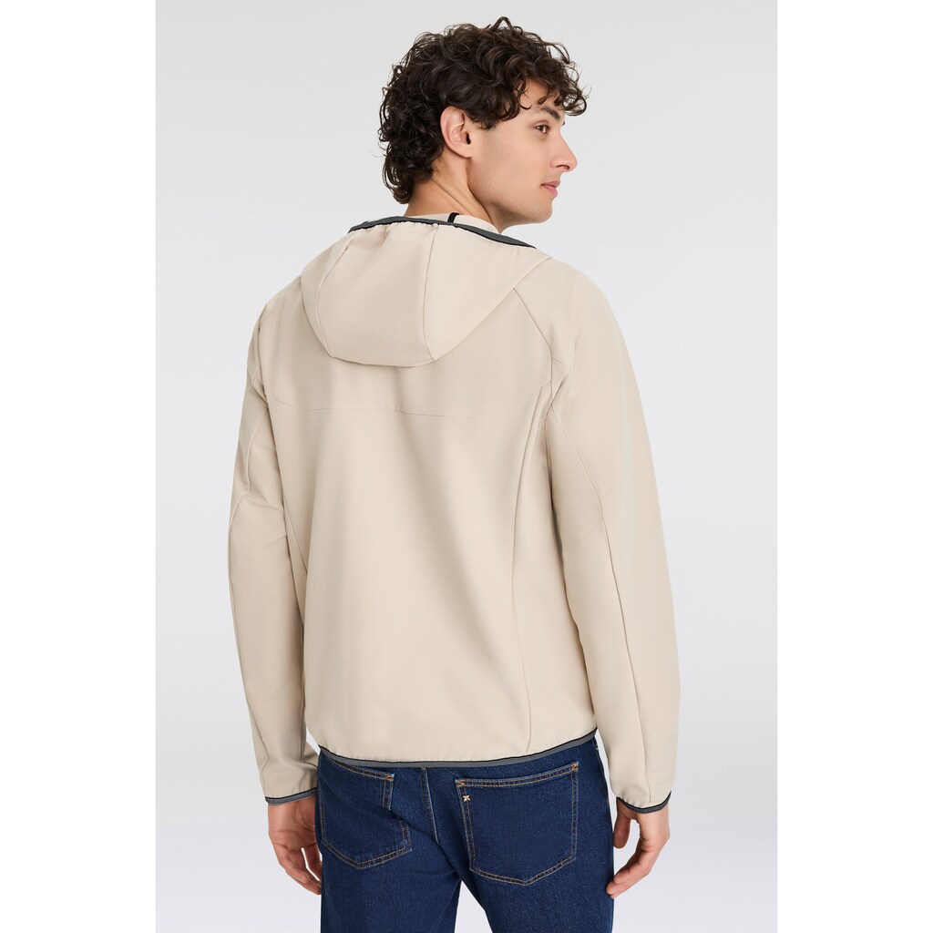 BOSS GREEN Funktionsjacke »L_Commuter« Mit Kapuze Mit Gummiertem Markenlabel
