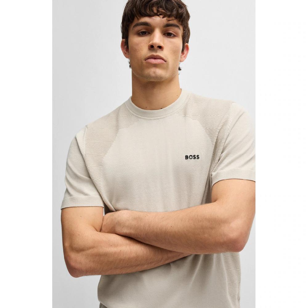 BOSS GREEN Rundhalspullover »Momentum_Lite_T24« Mit Strukturmix ▷ Bestellen