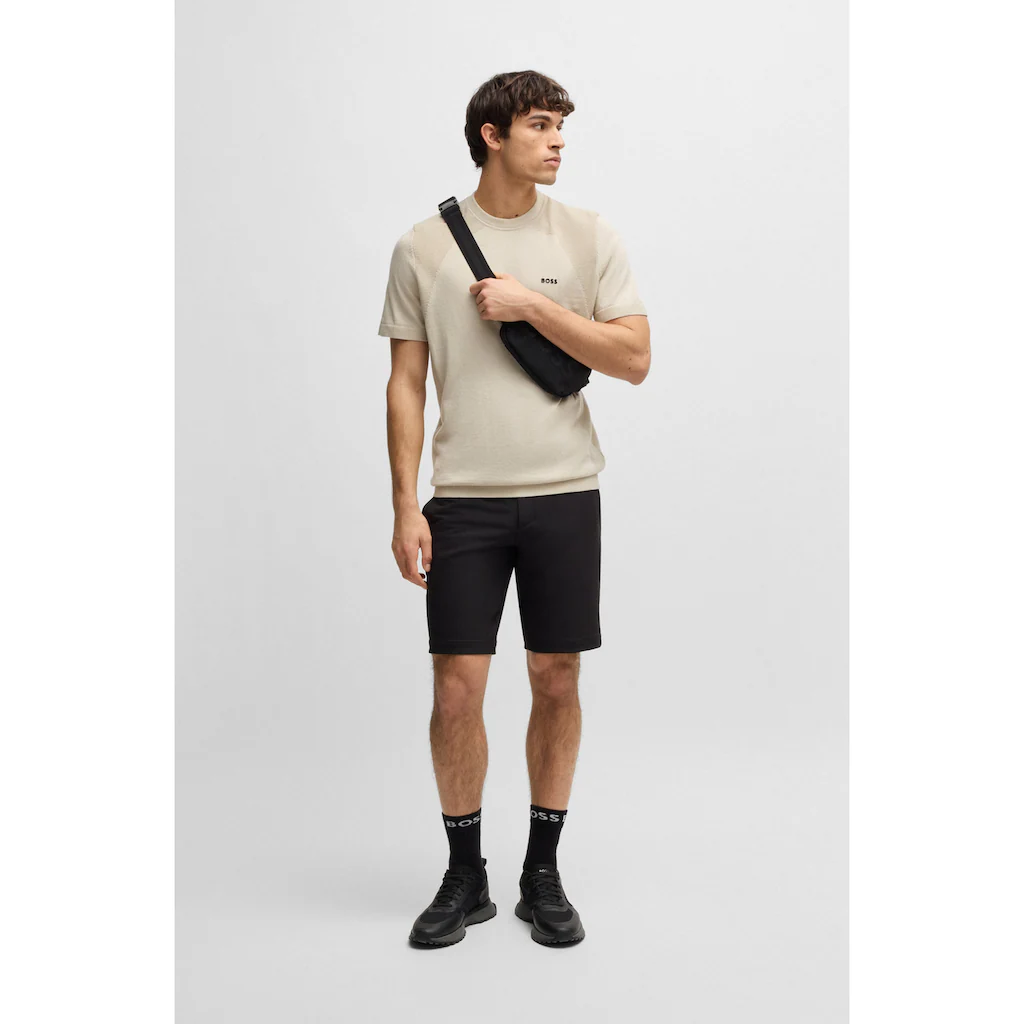 BOSS GREEN Rundhalspullover »Momentum_Lite_T24« Mit Strukturmix ▷ Bestellen