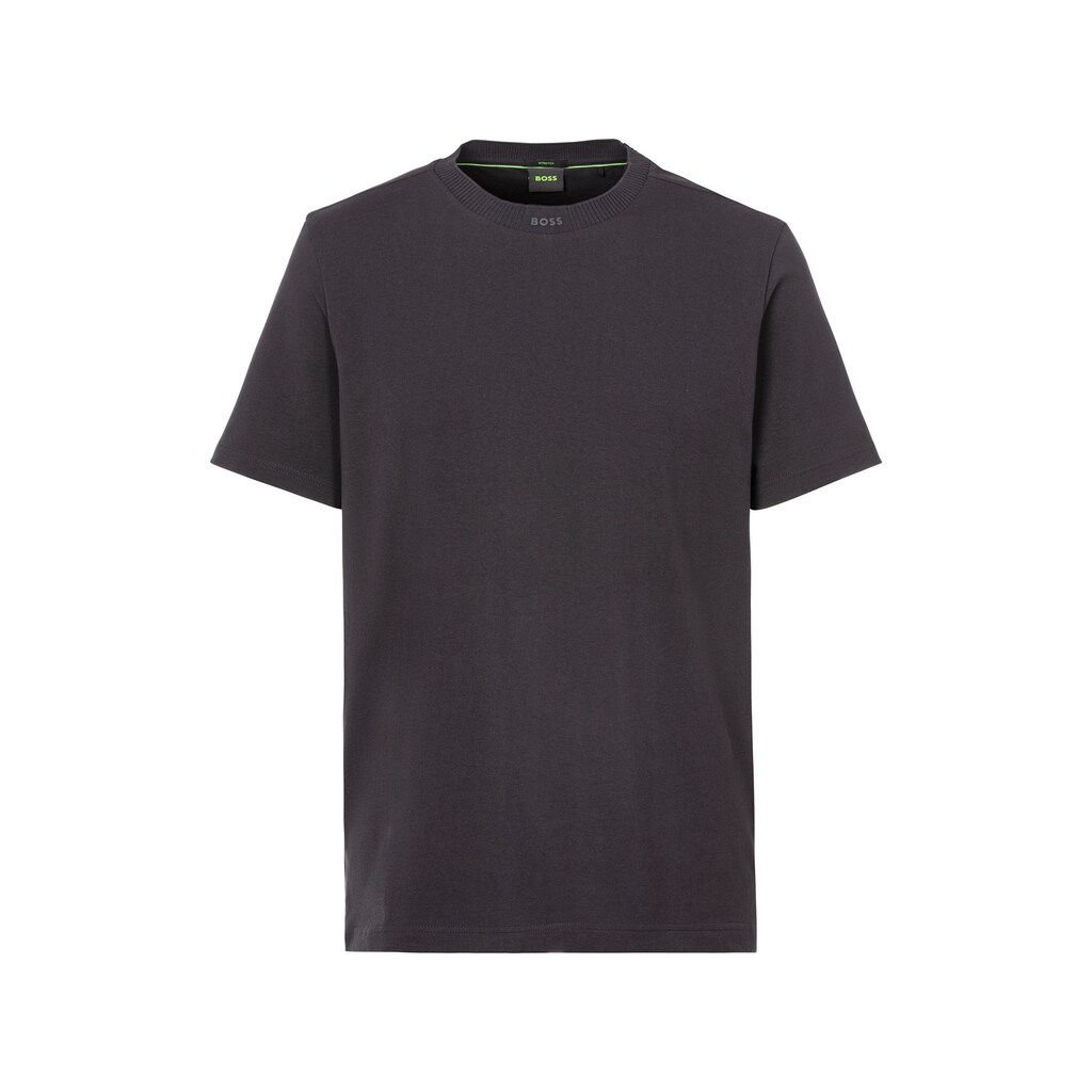 BOSS GREEN T-Shirt »Tee Rib« mit Logo am Ausschnitt