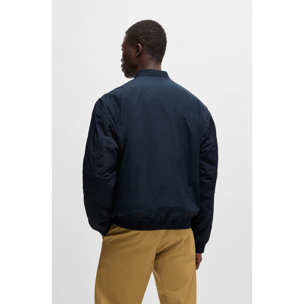 BOSS ORANGE Blouson »Olmec« Mit Flachstrickkragen ▷ Bestellen