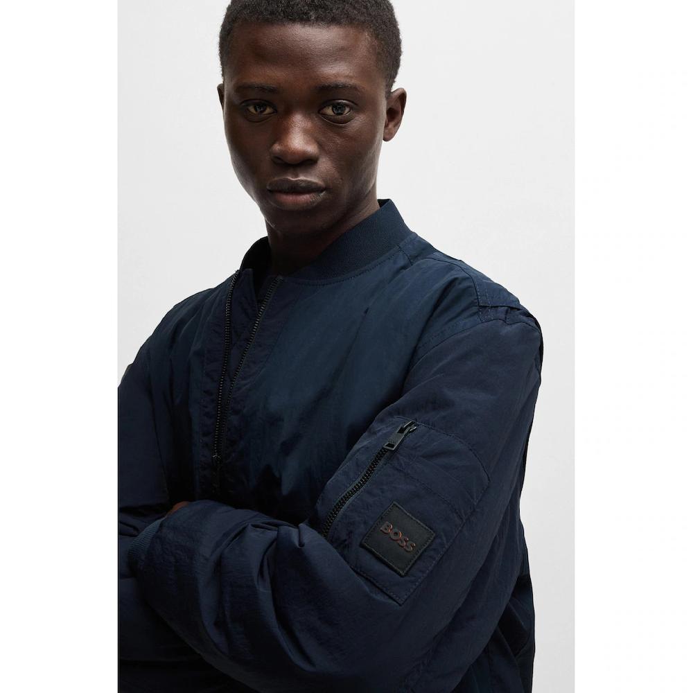 BOSS ORANGE Blouson »Olmec« Mit Flachstrickkragen ▷ Bestellen
