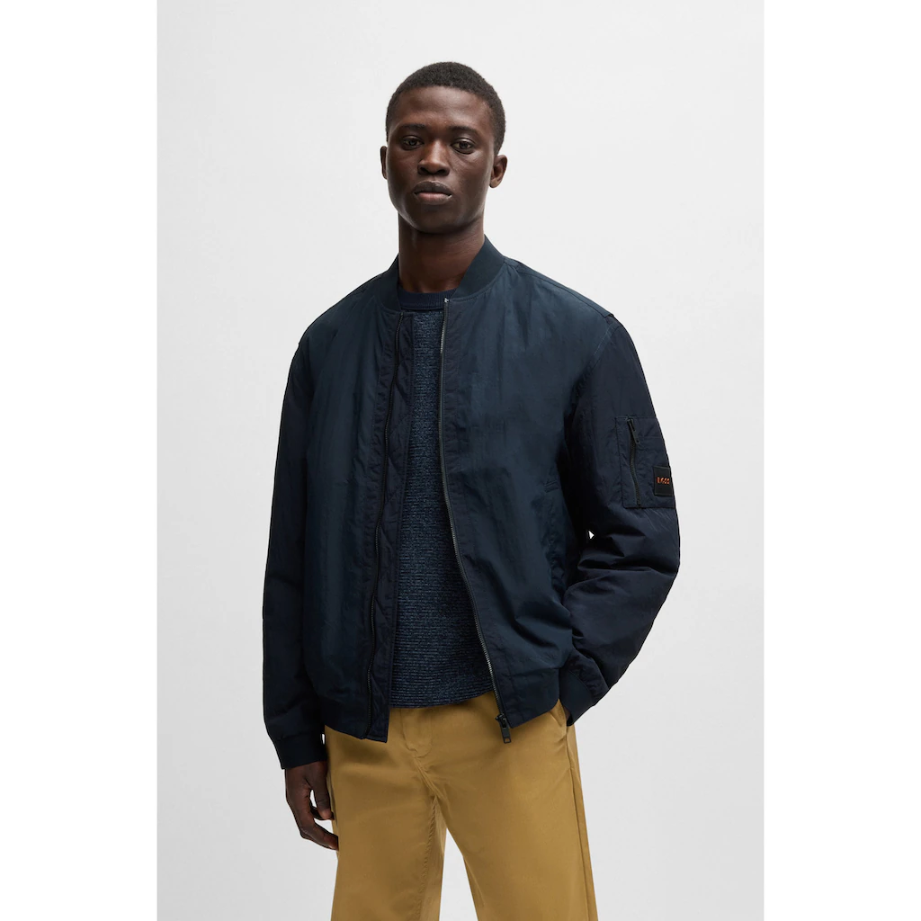 BOSS ORANGE Blouson »Olmec« mit Flachstrickkragen ▷ bestellen