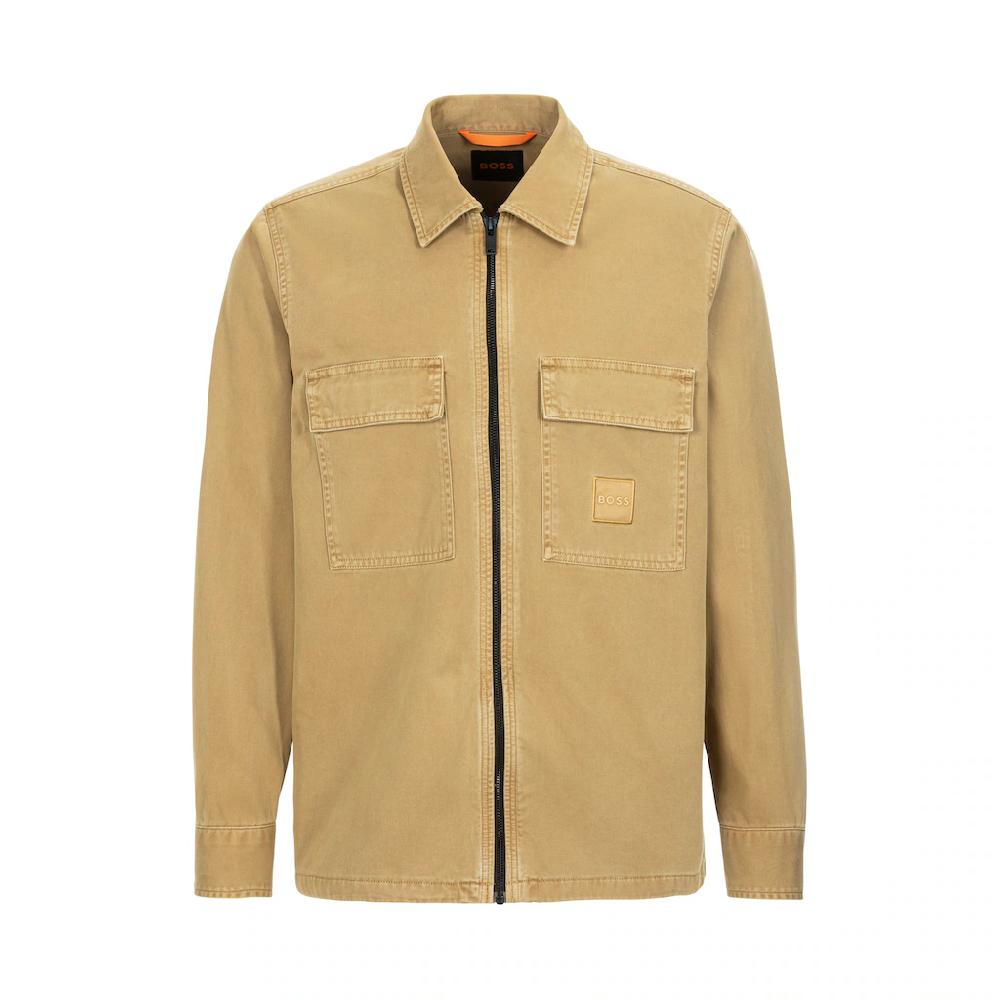 BOSS ORANGE Hemdjacke »Lovel-zip« mit gestickten Markenlogo ▷ kaufen