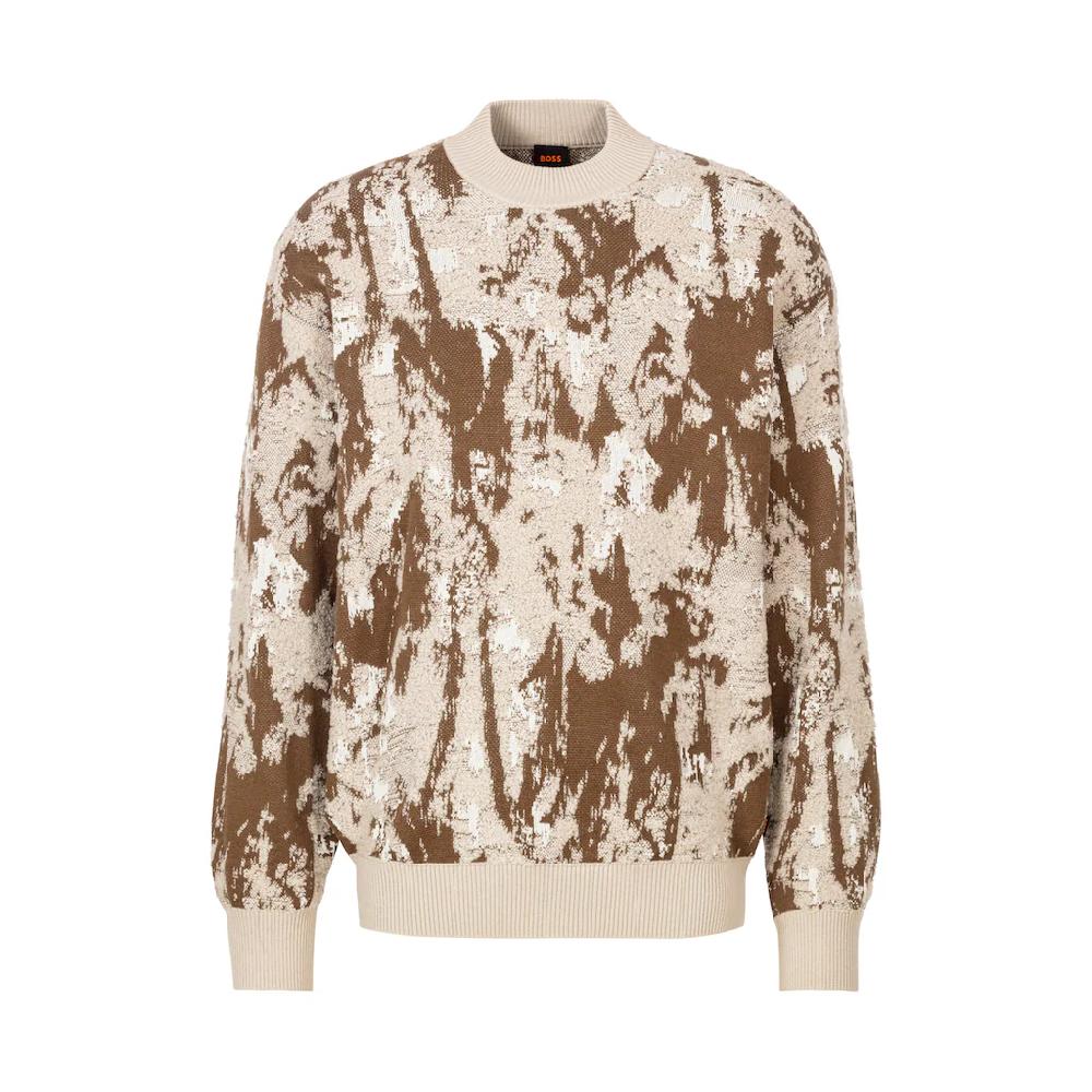 BOSS ORANGE Rundhalspullover in modischem Muster ▷ bestellen