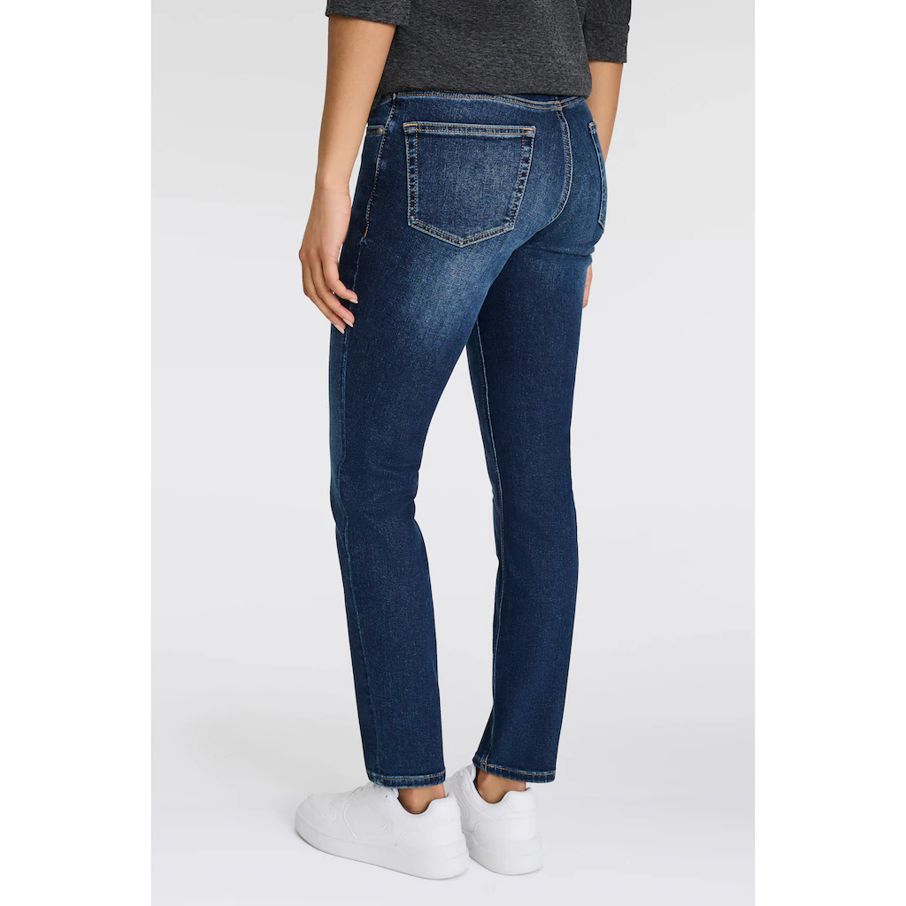 BOSS ORANGE Slim-fit-Jeans »Jackie Mid Rise Mid Waist Mittlere Leibhöhe Premium Denim Jeans« (BOSS ORANGE DENIM) Mid Waist