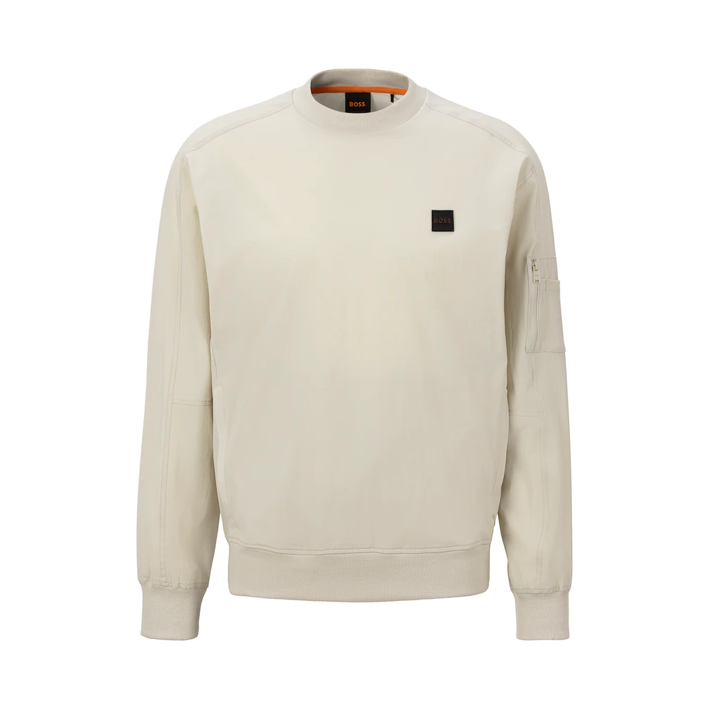 BOSS ORANGE Sweater mit Logo-Badge ▷ bestellen
