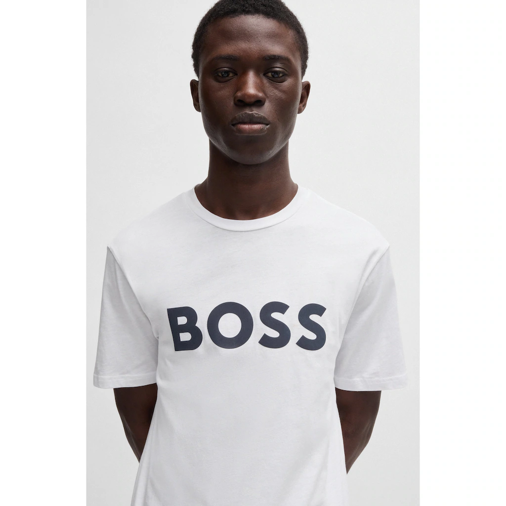 BOSS ORANGE T-Shirt »Thinking 1« Mit Großem BOSS Druck Auf Der Brust ▷ Kaufen